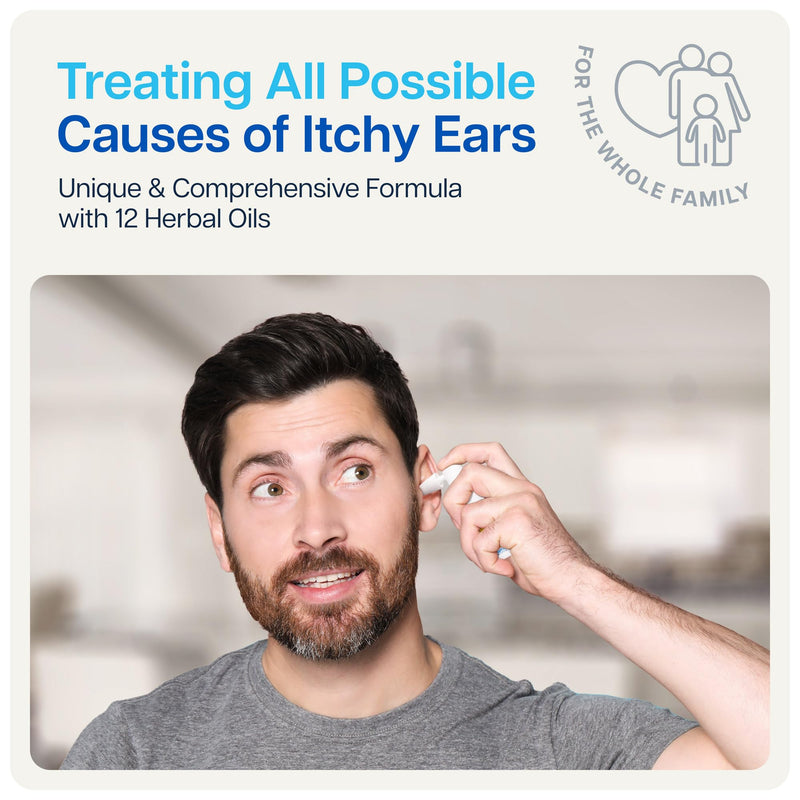 [Australia] - NAVEH PHARMA Itchy Ears Remedy Ear Cleaning and Itch Relief | Treats All Causes of Ear Itchiness | Jet Spray for Eczema Treatment & Clogged Ear Relief | Ear Wax Removal & Ear Drops Wash (0.5 Fl Oz) 0.5 Fl Oz 