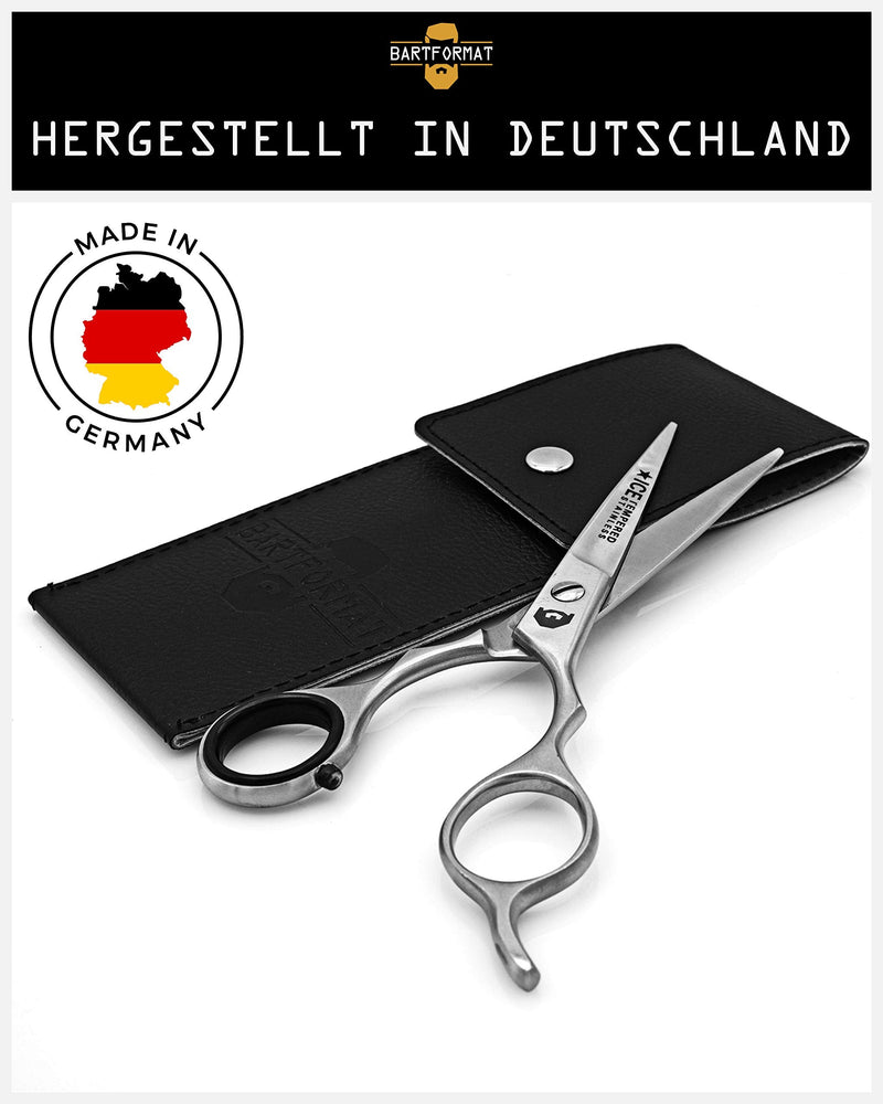 [Australia] - BEARD FORMAT 4-piece beard care set SCHNITTWUNDER - including XL beard scissors + shaving template + beard brush + toiletry bag - high-quality set for daily beard care - present for men 