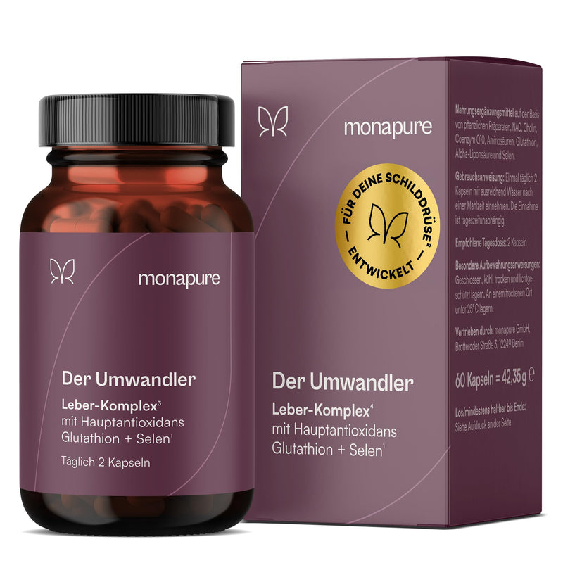 [Australia] - monapure the converter thyroid & liver complex with milk thistle, artichoke, choline, glutathione, selenium, NAC + other amino acids - 60 capsules high dose & vegan 42.35 g (pack of 1) 