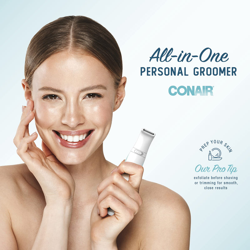 [Australia] - Conair Ladies All-In-One Personal Groomer, Trimmer, Foil Shaver for Women and Exfoliating Brush Original 