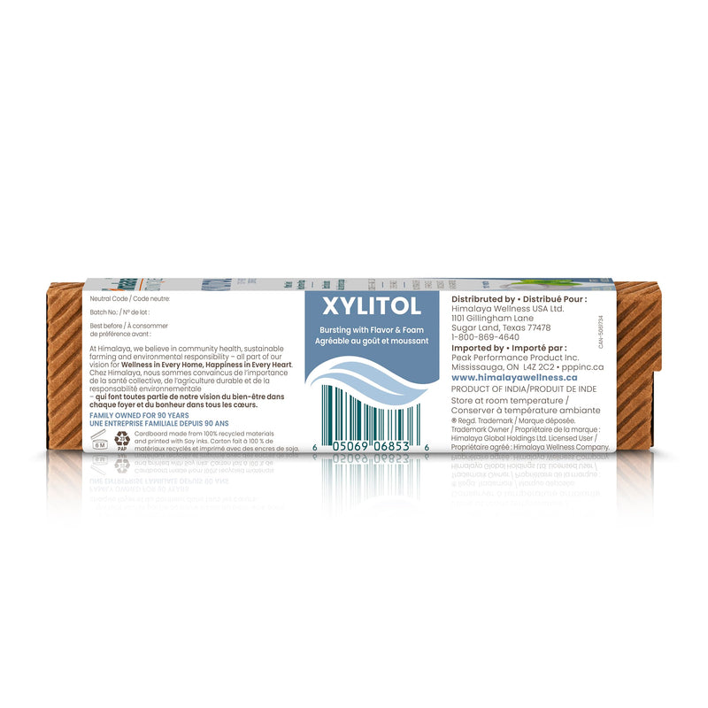 Himalaya Botanique Whitening Antiplaque Toothpaste with Xylitol, Fluoride Free, for Plaque Reduction & Gentle Whitening, 4 oz, 2 Pack 4 Ounce (Pack of 2)