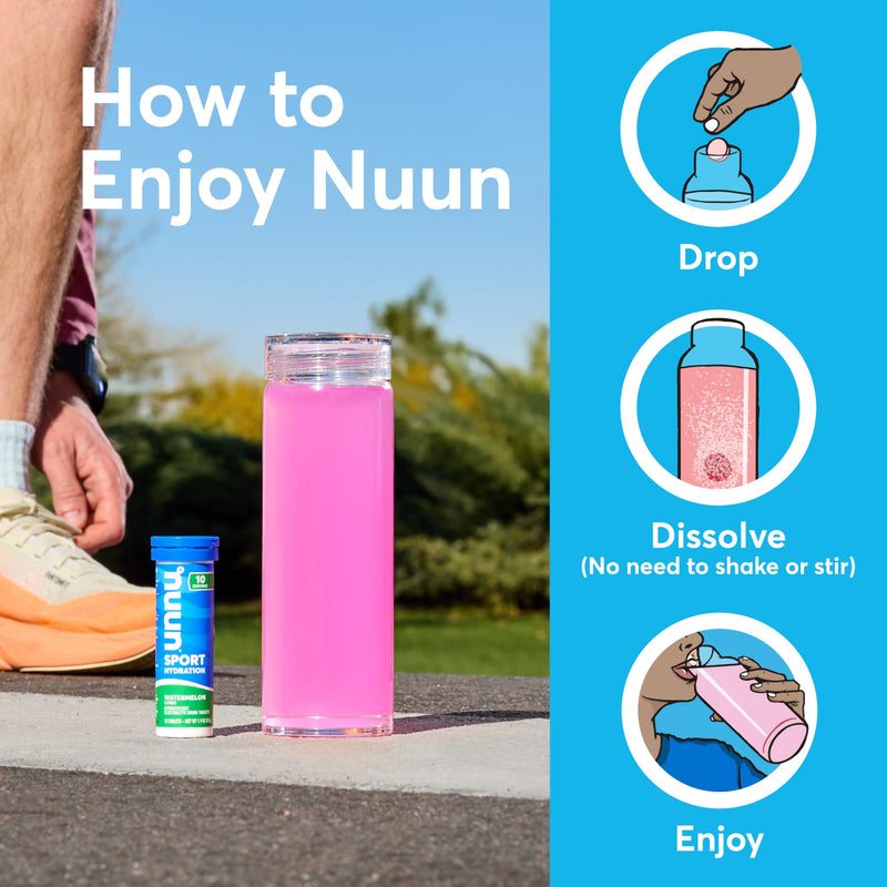 Nuun Sport Electrolyte Tablets, Strawberry Lemonade, GF & Vegan, 8 Pack | 80 Servings with Magnesium, Calcium, Potassium, Chloride & Sodium, Gluten Free & Vegan 80 Count (Pack of 1)