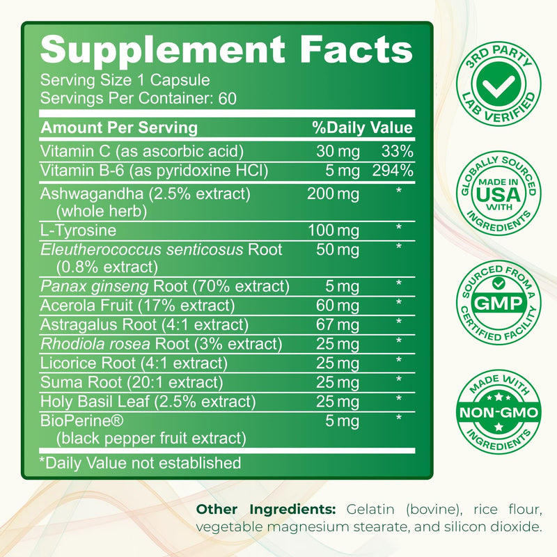 Cortisol Reducer Weight Loss - Stress Supplements for Women | Rhodiola Rosea to Reduce Cortisol, Pills to Lose Weight fast for Women - Made in USA, Non-GMO, 60 Capsules