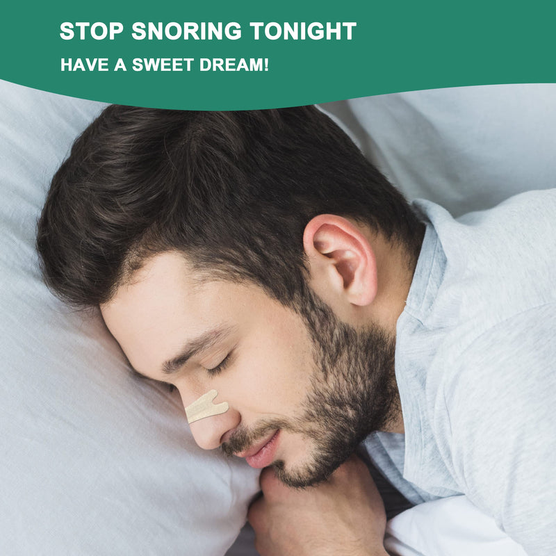 [Australia] - Nasal Strips for Snoring, 120 Count Extra Strength Nose Strips for Breathing, Sleep Snore Strips for Men Women, Relieve Nasal Congestion Due to Colds & Allergies, Anti Snoring - Tan 66 mm x 19 mm 