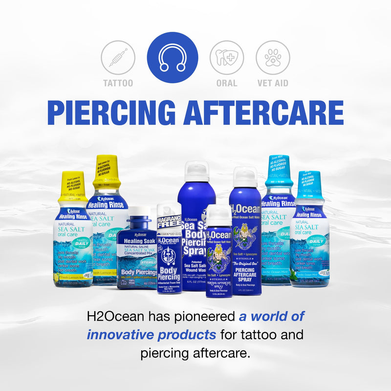 [Australia] - H2Ocean Patented Piercing Aftercare Spray Sea Salt Saline 4oz 