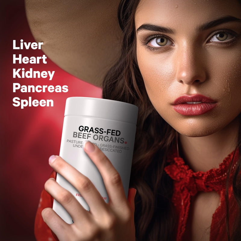 [Australia] - Codeage Grass Fed Beef Organs Supplement – Glandulars Supplements - Freeze Dried, Non-Defatted, Desiccated Liver, Heart, Kidney, Pancreas & Spleen Bovine Pills – Beef Vitamins - Non-GMO -180 Capsules 1 