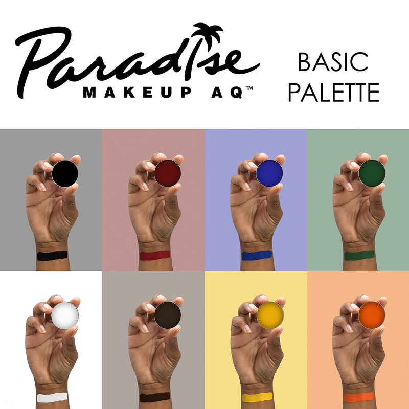 [Australia] - Mehron Makeup Paradise Makeup FX 8 Color Basic Palette | Magnetic Refillable Body Paint & Face Paint Palette | Professional & Water Activated | Costumes, SFX, Halloween, & Cosplay 
