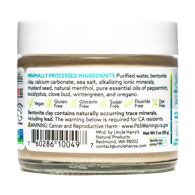 [Australia] - Uncle Harry's Peppermint Remineralizing Toothpaste | Natural Whitening Tooth Paste Freshens Breath & Promotes Enamel | Vegan Fluoride Free Toothpaste (2 Pack) Pack of 2 