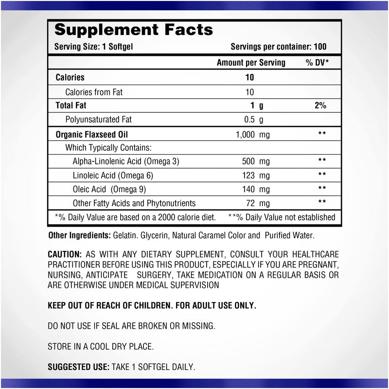 [Australia] - Omega 369 1000 mg 100 Softgels by Natural Systems - Triple Omega 3 6 9 Flax Seed Oil Supplements - Flax Seed Oil Omega 3 6 9 capsules with Essential Fatty Acids - Support Heart and Circulatory Health* 100 Count (Pack of 1) 