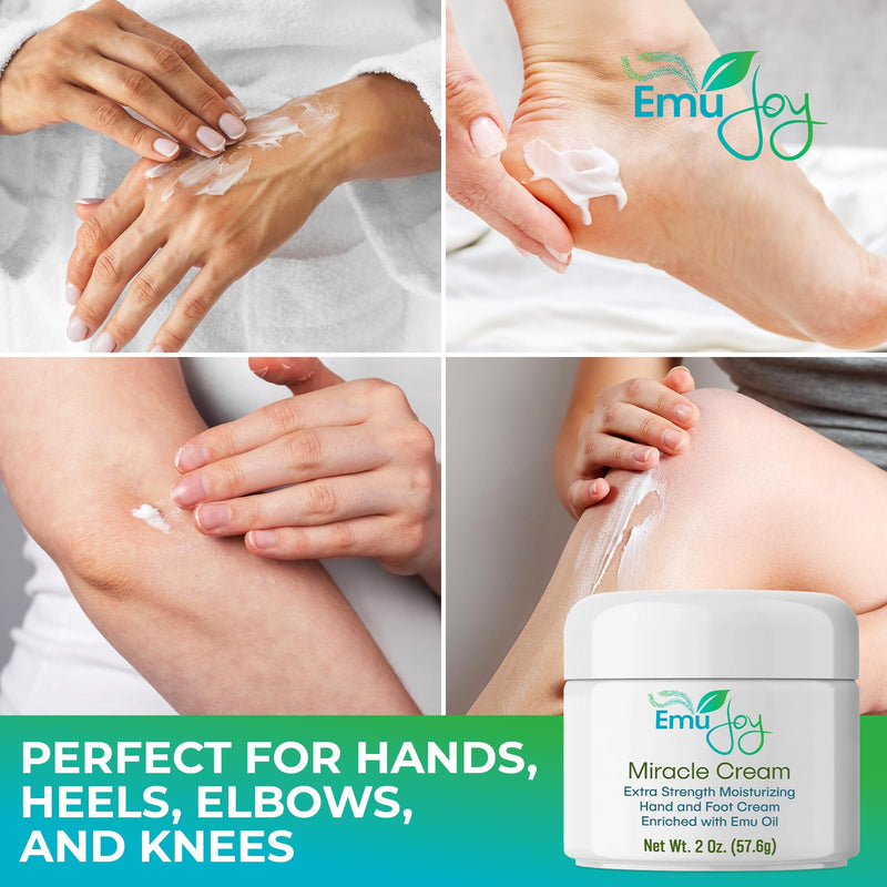 [Australia] - Emu Joy Miracle Cream - Hand & Foot Callus Remover Cream, Intensive Moisturizing Cream for Dry Heels and Soles, No More Foot Scrubbers & Files, Get Professional Salon Pedicure At Home (2 oz.) 