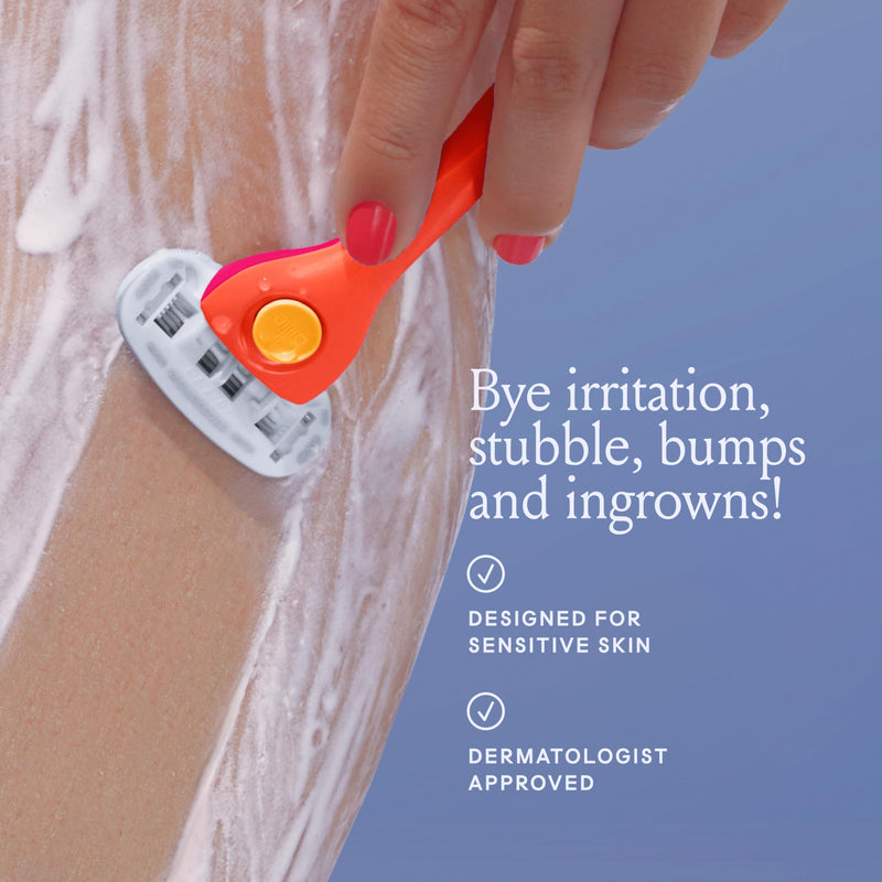 [Australia] - Billie Razors for Women Shave Kit – Women’s Razor + 2 x 5-Blade Razor Refills + Magnetic Holder – Sunburst 