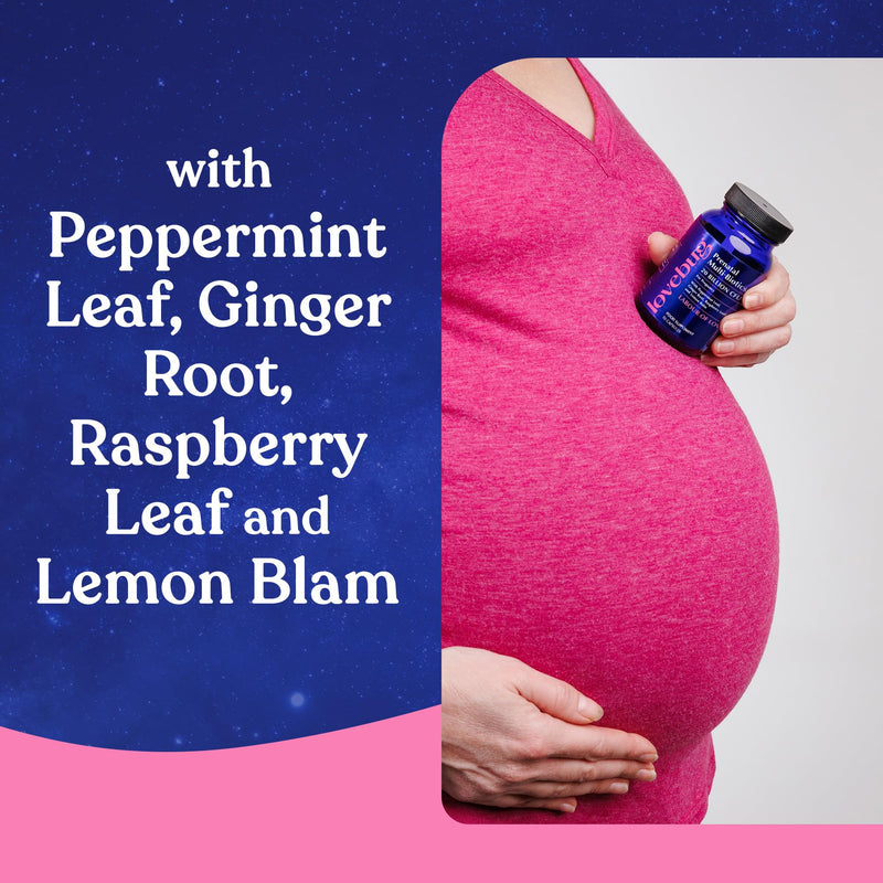Lovebug Prenatal Multi-Biotics 20 Billion CFU with Peppermint, Ginger Root, Raspberry Leaf & Lemon Balm 30 Count