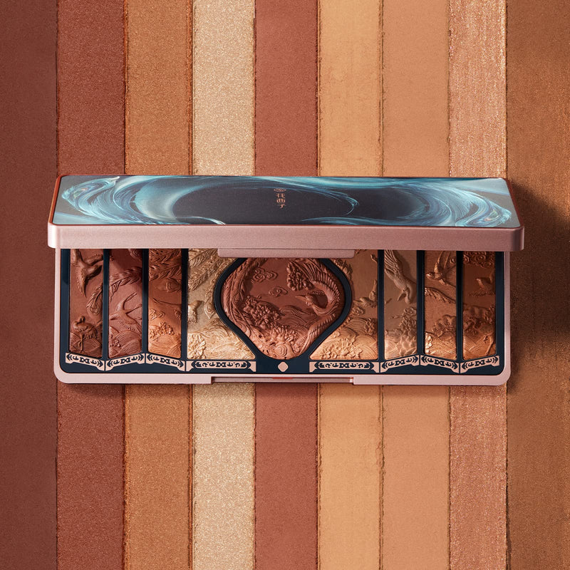 [Australia] - FLORASIS Floral Engraving Phoenix Makeup Palette Makeup Long Lasting Blendable Natural Eyeshadow Palette for Women (02 Retro Brown) 02 Retro Brown 