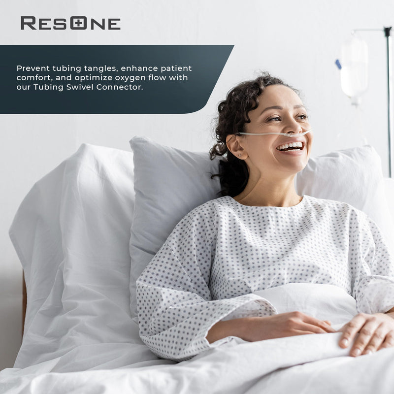 [Australia] - Oxygen Tubing Swivel Connectors 5-Pack - Cannula, Hose, Tube Connectors - Oxygen Line Splitter, Concentrator Supplies - 360-Degree Rotation - Medical, Home, Marine Use - Standard Size 5pk 
