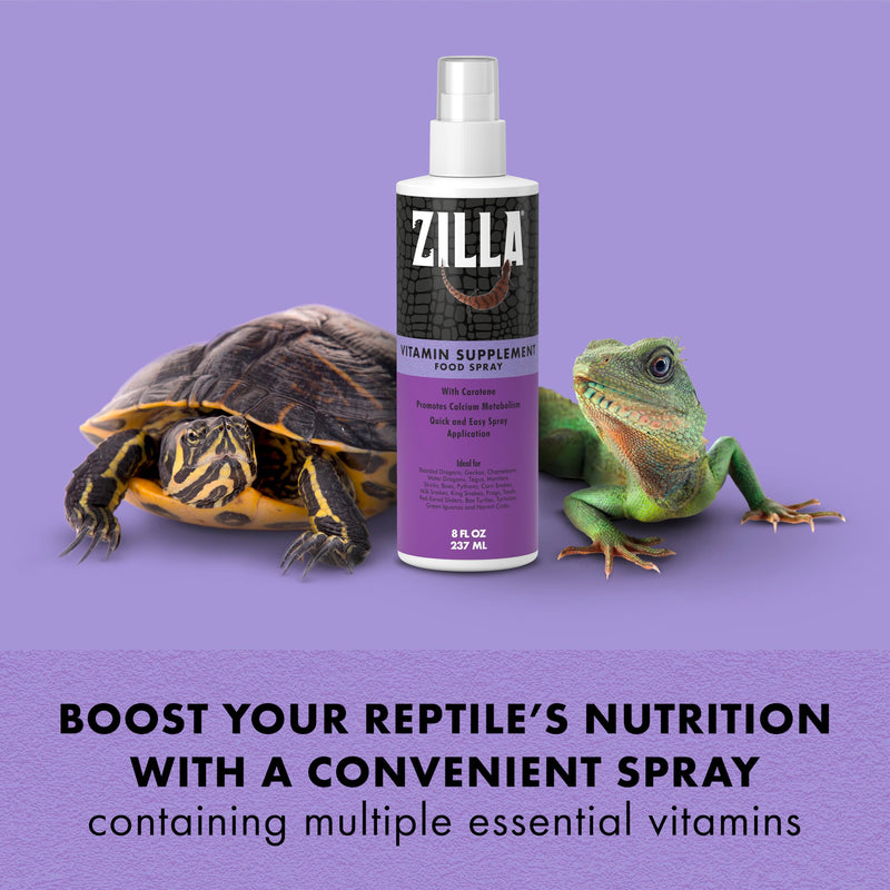 Zilla Vitamin Supplement Food Spray, with Carotene, Spray-on Multivitamin Supplement for Reptiles - PawsPlanet Australia