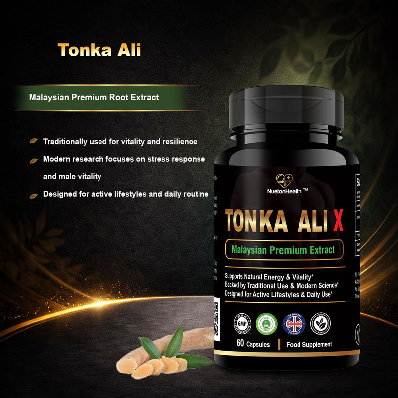 Tonka Ali X – Premium Malaysian Root Extract for Daily Energy & Wellness – Plant-Based Daily Support – 60 Vegan Capsules