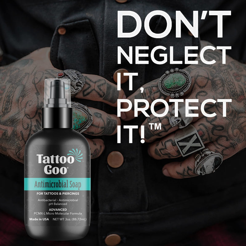 [Australia] - Tattoo Goo Deep Cleansing Soap, Disinfecting Tattoo and Piercing Aftercare - Moisturizing Olive Oil, Alcohol and Fragrance Free - 3 oz 