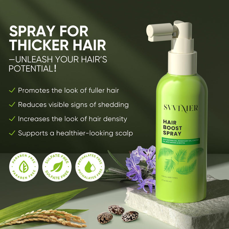 Hair Growth Serum Spray - with Rosemary Batana Oil Biotin for Hair Loss and Thinning Hair - Thicker Fuller Hair for Women Men 2 Fl Oz (Pack of 1) 2 Fl Oz (Pack of 1)