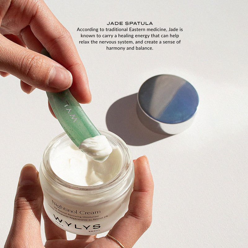 Spatula Facial Tool – 100% Natural Stone Dual-Purpose Skincare Tool | Gua Sha for Face Massage & Circulation | Spatula for Creams & Balms | Perfect for Gifting (Jade) Jade