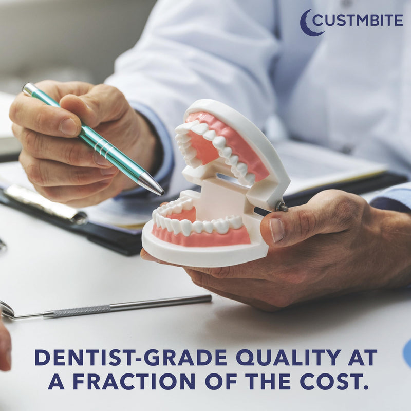 CustMbite Nightguard for Teeth Grinding, Clear (2 Pack) Made in USA