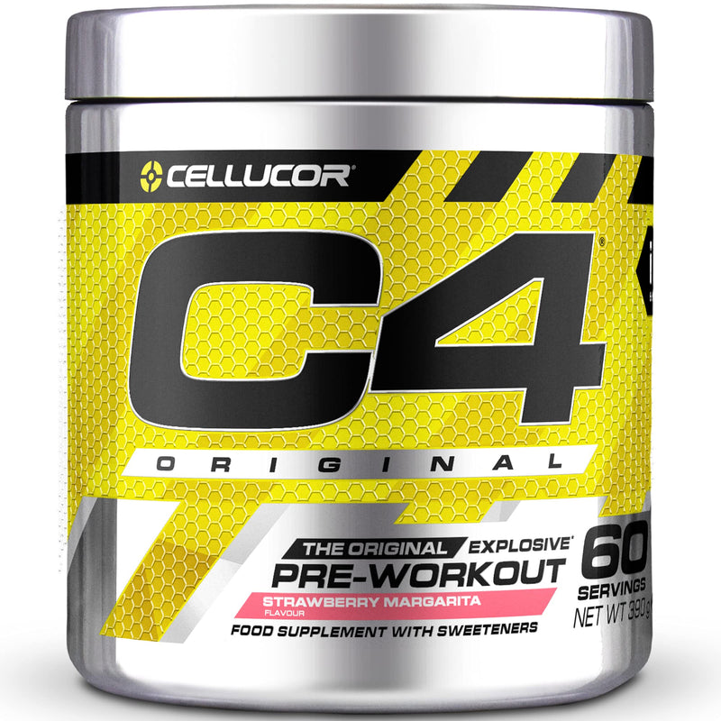 [Australia] - C4 Original - Pre-Workout Booster - Drink Powder for Energy Drink | 150 mg Caffeine + Beta Alanine + Creatine Monohydrate (Strawberry Margarita, 60 Servings) 