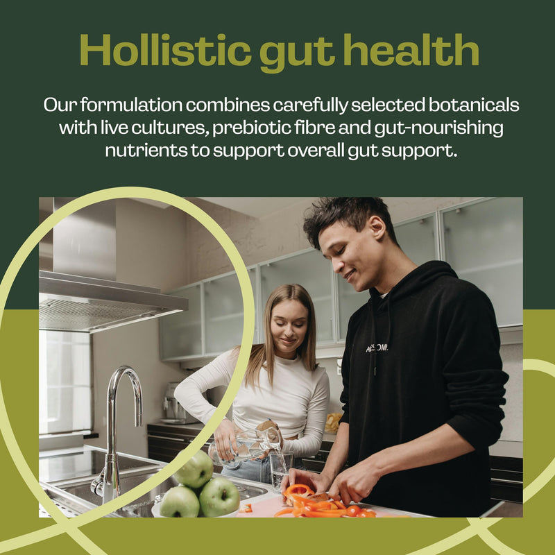 Fit Lab - Daily Biome, Gut Health Support, 30 Capsules - Botanical-Enhanced Gut Support with Live Cultures, Prebiotic Fibre, L Glutamine & Traditional Botanicals - Complete 5-in-1 30 count (Pack of 1)