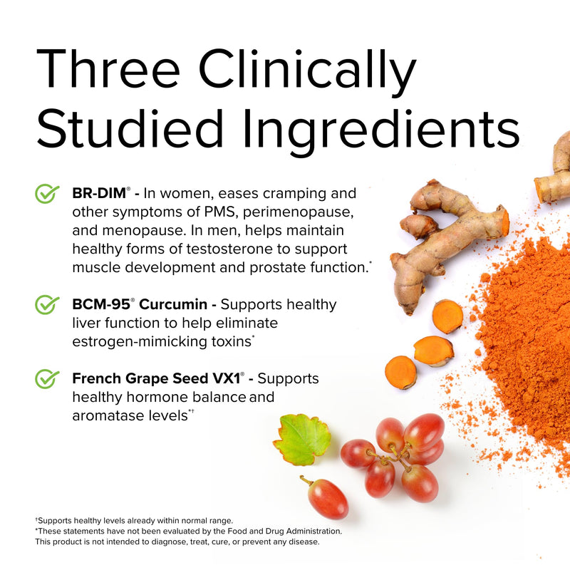 [Australia] - Terry Naturally DIM Complex - 30 Capsules - Support Hormone Balance for All Ages - with BCM-95 Curcumin - Non-GMO, Vegan, Gluten Free - 30 Servings 1 