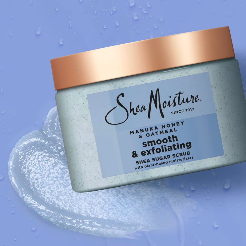 [Australia] - SheaMoisture Shea Sugar Body Scrub Manuka Honey Oatmeal for smooth & exfoliating Smooth and Exfoliating Body scrub with 24h shea moisture nutrients 12 oz 