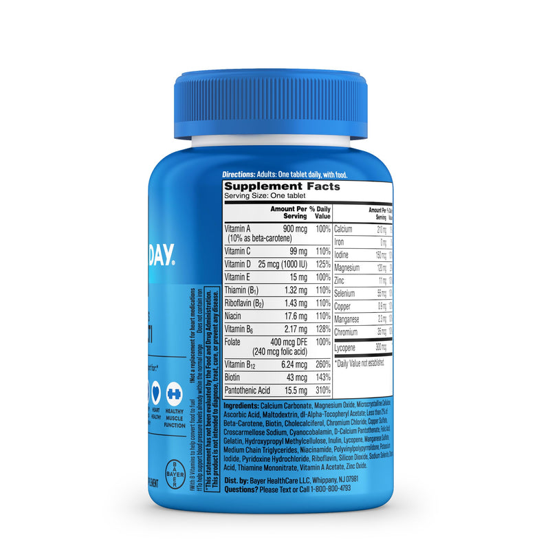 One A Day Multivitamin for Men - Daily Mens Multivitamins with Vitamin D, Zinc, Folic Acid, and B Vitamins, Physical Energy Support, 200 Count Men's 200ct