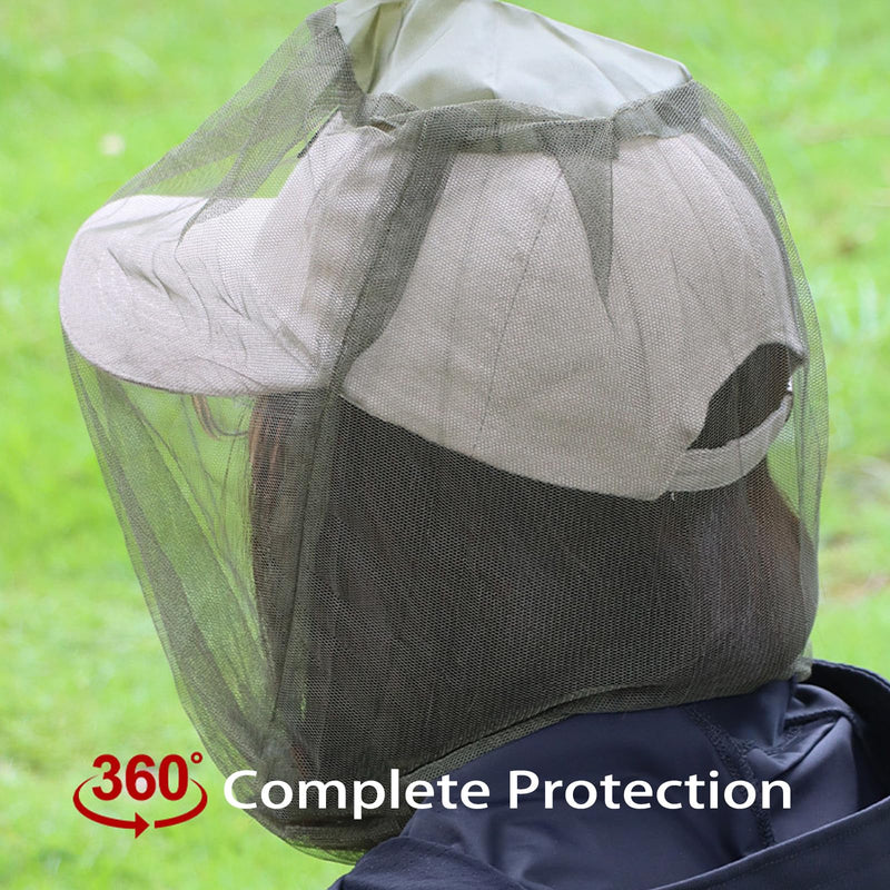 [Australia] - Mosquito Head Net Head Mesh with Extra Fine Holesfor Protecting from Insect Bug Bee Mosquito Gnats, Face Netting for Camping/Hiking/Fishing 