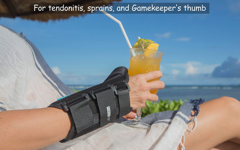 [Australia] - Ossur Formfit Thumb Spica Brace for DeQuervain’s Tendonitis, Arthritis and Gamekeeper’s Thumb | Features Removable Aluminium Stays & Contact Closure Straps | Breathable Material | (Left, X-Small) Left X-Small (Pack of 1) 