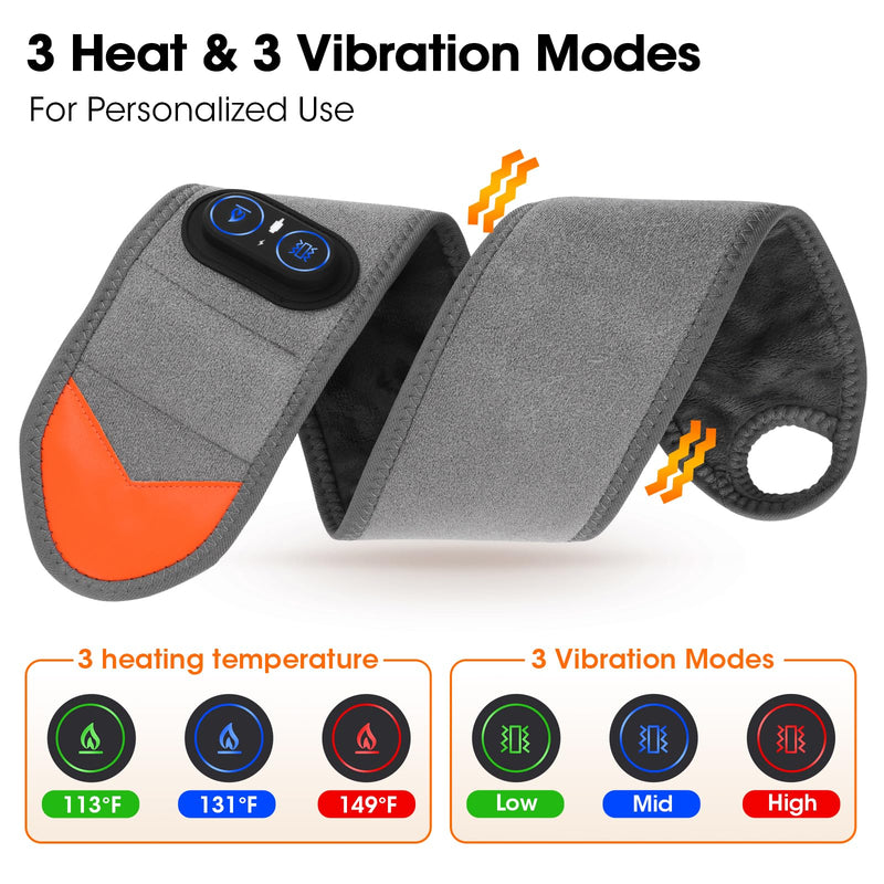 Cordless Wrist Heating Pad Wrap for Pain Relief, Heated Wrist Massager for Carpal Tunnel, Heated Wrist Brace, Wrist Hand Heating Pad, Hand Massager with Heat, Red Light for Carpal Tunnel, Gray