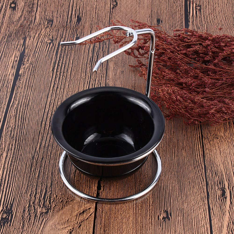 [Australia] - Ftory Shaving Brush Stand, Men's Shaving Set, Stainless Steel Shaving Brush Stand Razor Holder and Black Shaving Bowl for Manual Razors, Shaving Brush, Shaving Bowl 