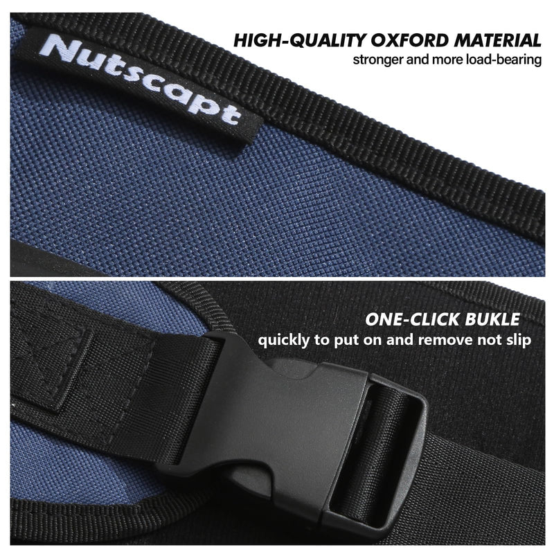 [Australia] - Gait Belt Transfer Belt for Senior with 5 Handles Gait Belts with Quick Release Buckle Transfer Belt for Elderly, Handicap, Physical Therapy (Dark Blue) Dark Blue 