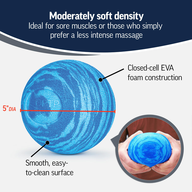 [Australia] - OPTP PRO Soft Release Ball – 5" Foam Massage Ball for Back Pain Relief & Sore Muscles – Ideal for Exercise Recovery and Physical Therapy 