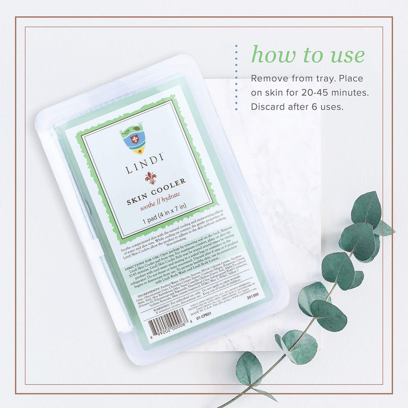 [Australia] - LINDI SKIN Cooler Pad - Cooling Hydro-Gel Formulated To Reduce Redness and Inflammation - Infused with Aloe Vera and Green Tea To Sooth & Relieve Radiation Burns (1 Pack, 4x7 inch) 
