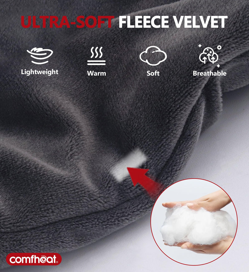 [Australia] - comfheat USB Heated Scarf with 5000 mAh Battery Rechargeable, Portable Neck Heating Pad Wrap for Pain Relief, Thermal Hot Compress Neck Heat Therapy for Muscle Soreness Stiffness 