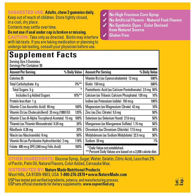 Nature Made Advanced Womens Gummy Multivitamins with Magnesium Citrate, Calcium, B Vitamins, Multivitamin Gummies for Women, 90 Multi Vitamin Gummies, 30 Day Supply,(Pack of 2) 90 Count (Pack of 2)
