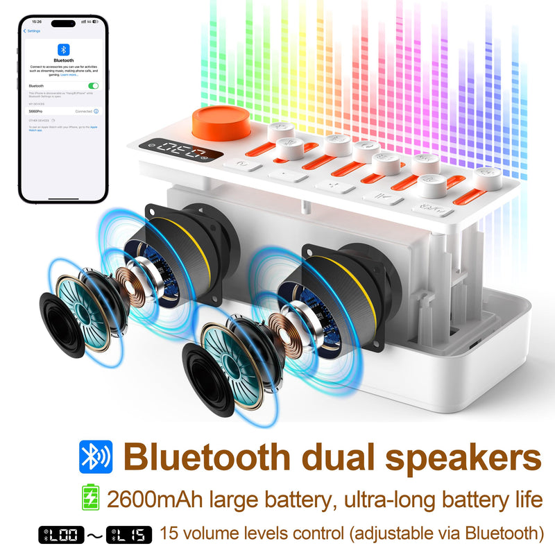 [Australia] - White Noise Sleep Sound Machine with 8 Nature Sounds, Portable Bluetooth Speaker, 12 Colors Night Lights, Sleep Timer & Breathing Exercises, for Babies, Kids, and Adults S660pro L 
