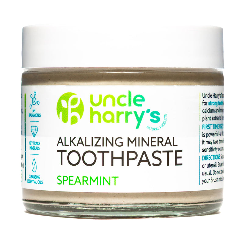 [Australia] - Uncle Harry's Spearmint Remineralizing Toothpaste | Natural Whitening Tooth Paste Freshens Breath & Promotes Enamel | Vegan Fluoride Free Toothpaste Pack of 4 