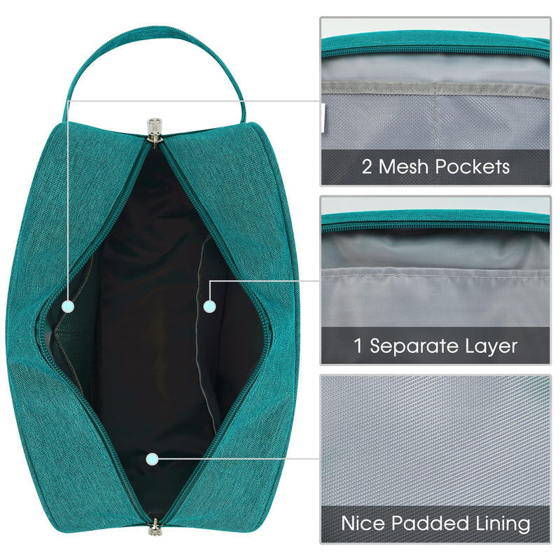 Narwey Foldable Travel Duffel Bag With Toiletry Organizer Traveling Dopp Kit Shaving Bag