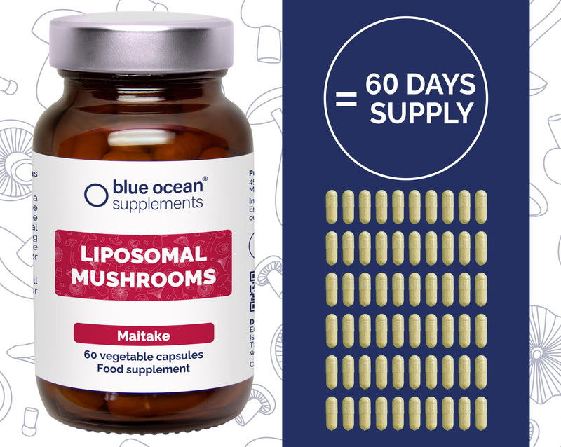 Maitake – World’s First and Only Powerful Liposomal Mushroom Technology – 60 Capsules – 60 Days’ Supply – Take 1 Per Day – Vegan – Gluten Free