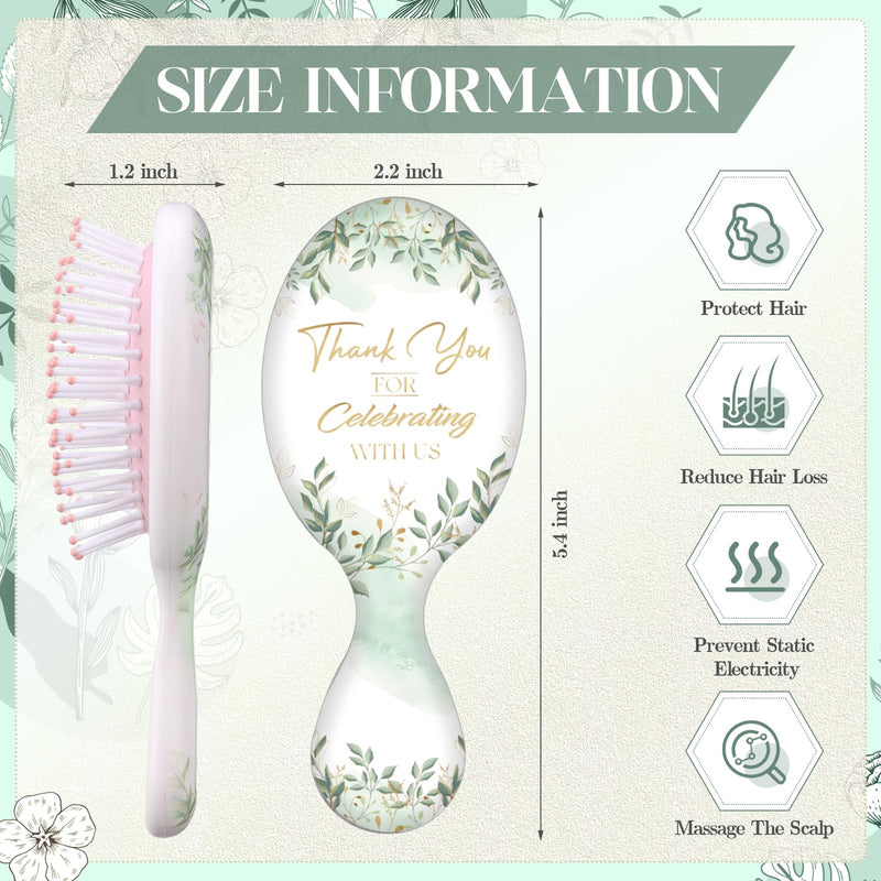 [Australia] - Meanplan 12 Pcs Mini Hair Brush Bulk Wedding Bridal Shower Favors for Guests Thank You for Celebrating Travel Hair Brush Bridal Shower Favors Bridesmaid Proposal Party Gifts for Women 