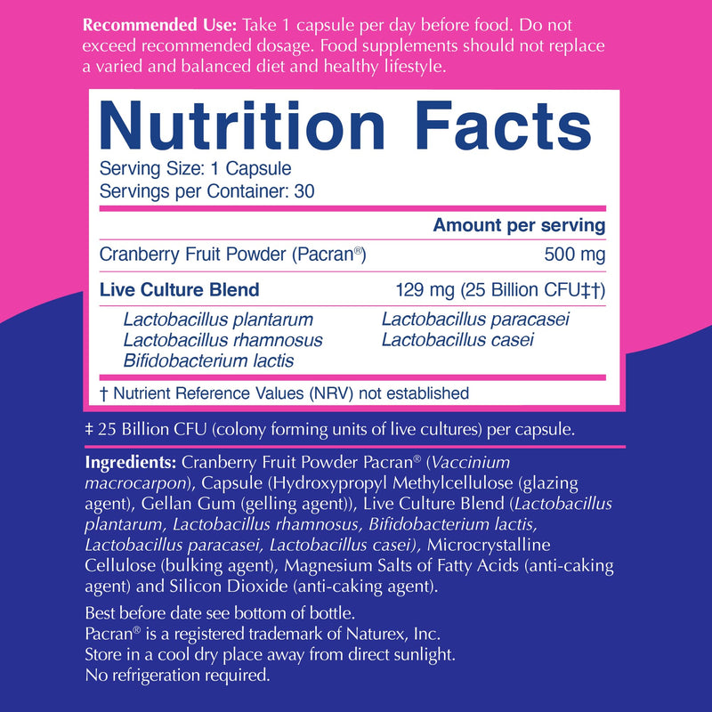Lovebug Women’s Daily Multi-Biotics | Clinically Studied Ingredients | Multi-Strain 25 Billion CFU | 30 Capsules