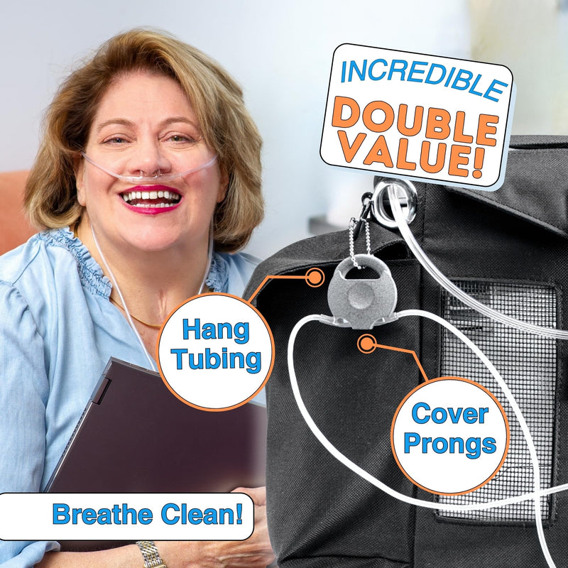 [Australia] - Oxygen Nasal Cannula Protective Cover Accessory, Hose Holder for Portable Concentrator Machine Tubing, Tank, or CPAP, Keeps Tube Nose Piece Off Floor (One Pack) One Pack 