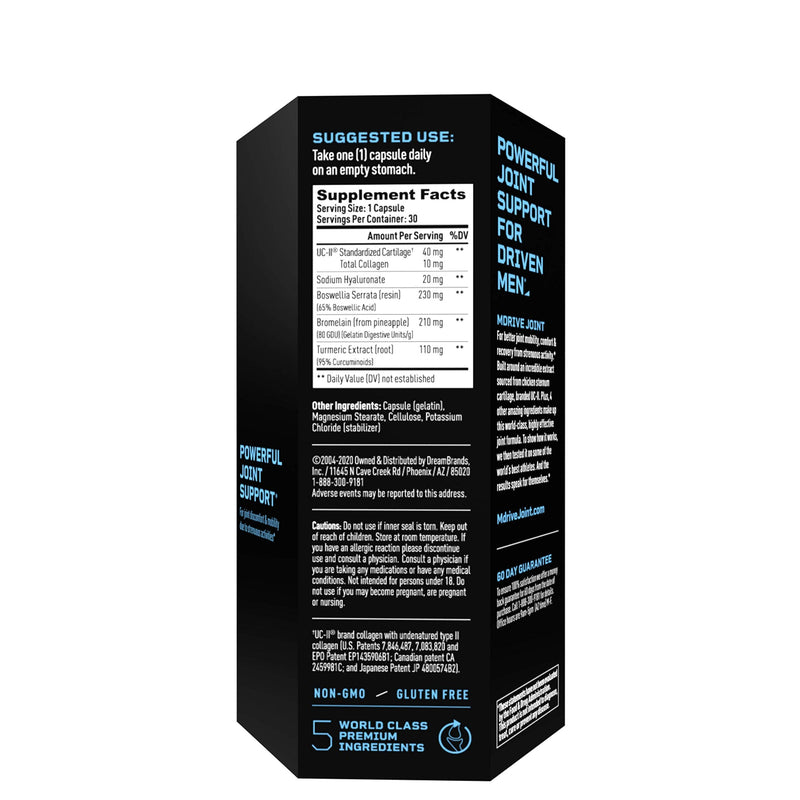 [Australia] - Mdrive Joint Support Supplement for Men - Supports Healthy Joint Function, Flexibility, Comfort & Mobility - Features UC-II Collagen, Turmeric Curcumin & Sodium Hyaluronate from Hyaluronic Acid, 30ct 