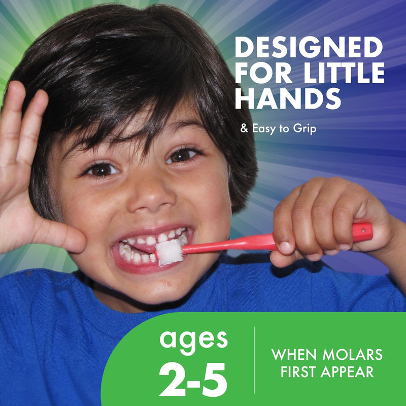 [Australia] - Brilliant Oral Care Child Toothbrush with Soft Bristles and Round Head, for a Kid Approved, Easy to Use All-Around Clean Mouth, Ages 2-5 Years, Sky Blue Lime Lilac, 3 Pack Sky Blue-lime-lilac 3 Count (Pack of 1) 