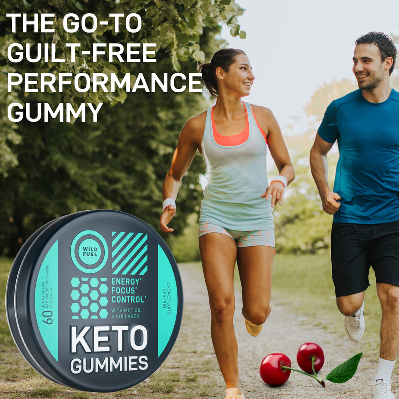 [Australia] - MCT Oil Keto Gummies Collagen Metabolism Booster - Pre Workout Gummy Energy Chews Keto Candy - Physical and Mental Energy, Low Carb, Low Calorie - 60 Cherry Collagen Gummies For Women and Men MCT Oil Keto Gummies 