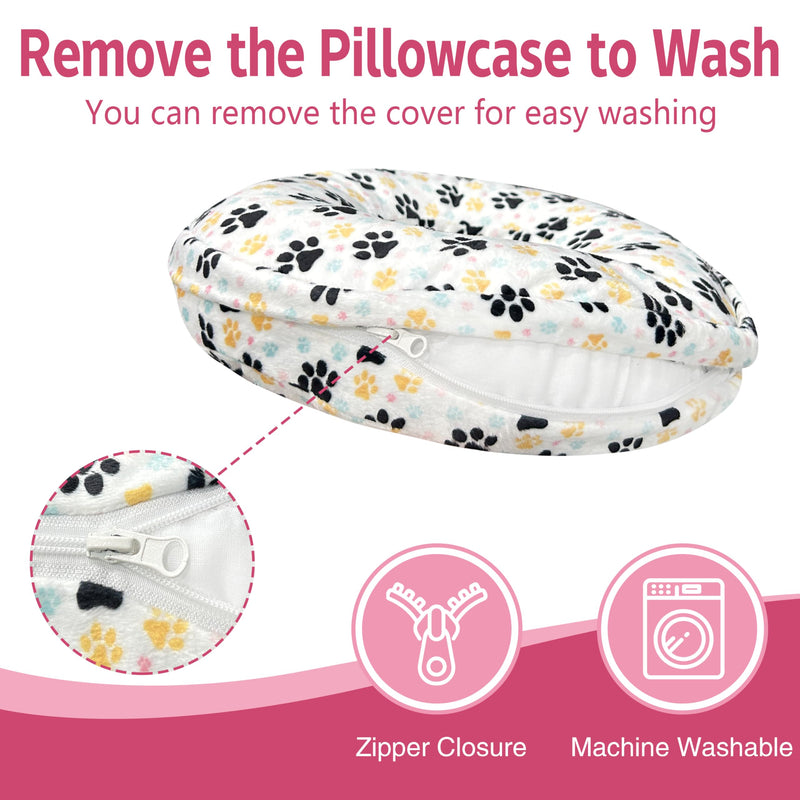 [Australia] - Ear Piercing Pillow for Side Sleepers with Washable Cover Pillows with Holes for Ear Pain,Donut Pillow for Adults CNH Ear Pain Relief Pressure Sores Ear Pillow with Hole in Center 