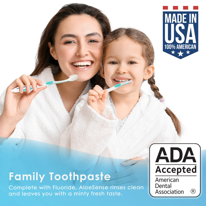 [Australia] - Naturally Soothing Toothpaste for Sensitive Teeth and Gum Care with Aloe Vera, Allantoin & Fresh Mint Flavor, Gentle & Natural, ADA Approved (5-oz, 2 Count) 5 Ounce (Pack of 2) 